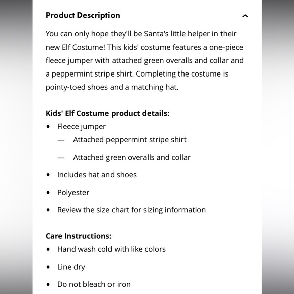 Kids' Elf Costume Unisex - Picture 4 of 4